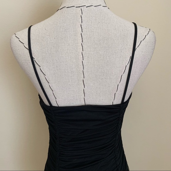 UO Black Ruched Mesh Bodycon Mini Dress Urban sz S - Picture 9 of 12